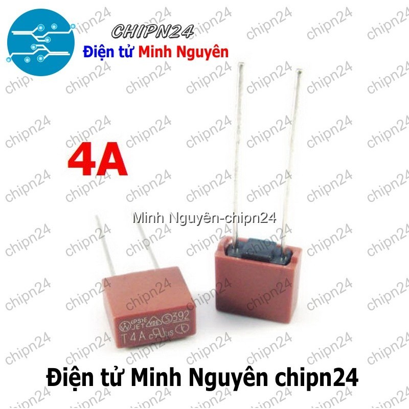 [2 cái] (K446) Cầu Chì Vuông 4A 250V (T4A250V)