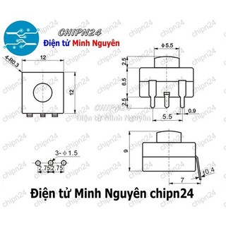 [3 cái] (F103.10) Công tắc đèn pin 3P 223YD
