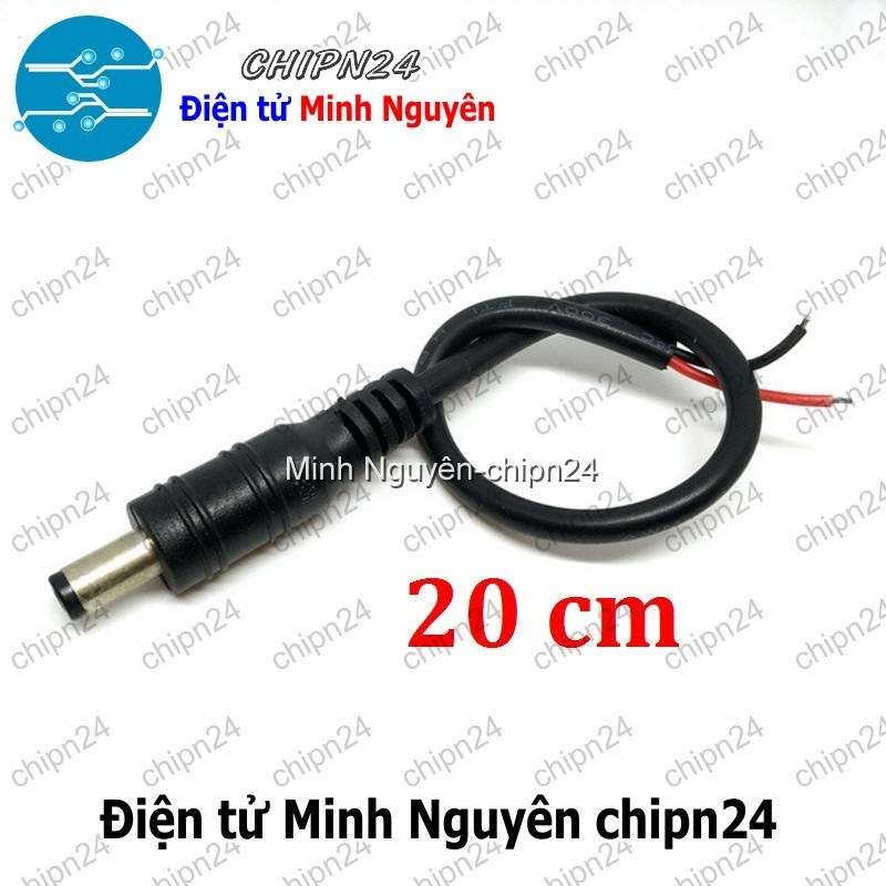 [2 sợi] (I11) Dây nguồn DC chuôi Đực (20cm)