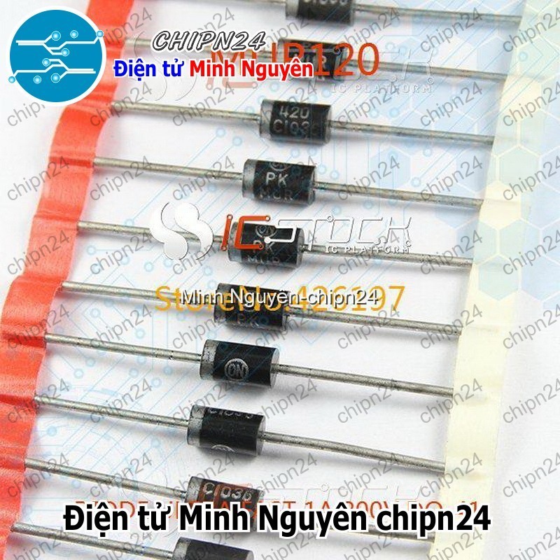 [10 con] (DIP) Diode MUR120 DO-41 1A 200V (MUR 120) [Diode Schottky]