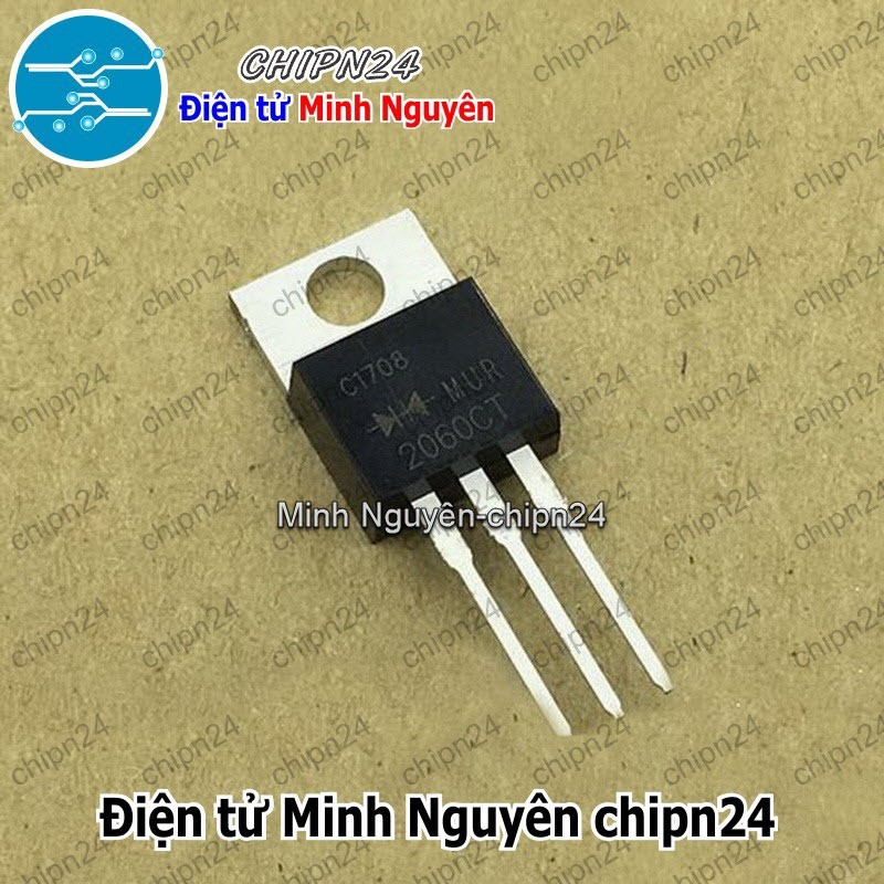 [1 con] (DIP) Diode MUR2060CT 20A 600V TO-220 (MUR2060 MUR 2060) [Diode Schottky]