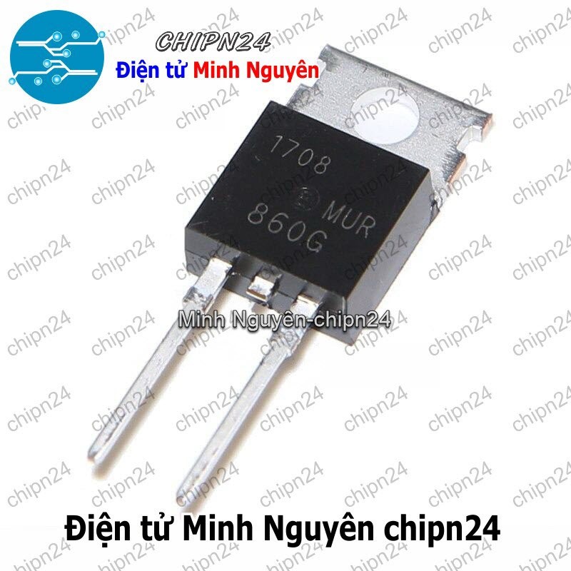 [2 con] (DIP) Diode MUR860 TO-220 8A 600V (MUR860G MUR 860) [Diode Schottky]