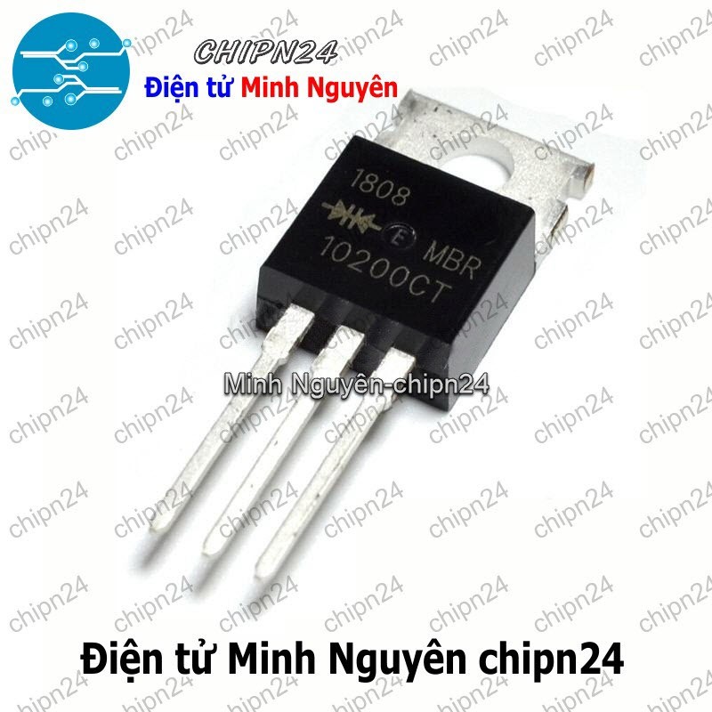 [2 con] (DIP) Diode MBR10200CT TO-220 10A 200V (MBR10200 MBR 10200) [Diode Schottky]