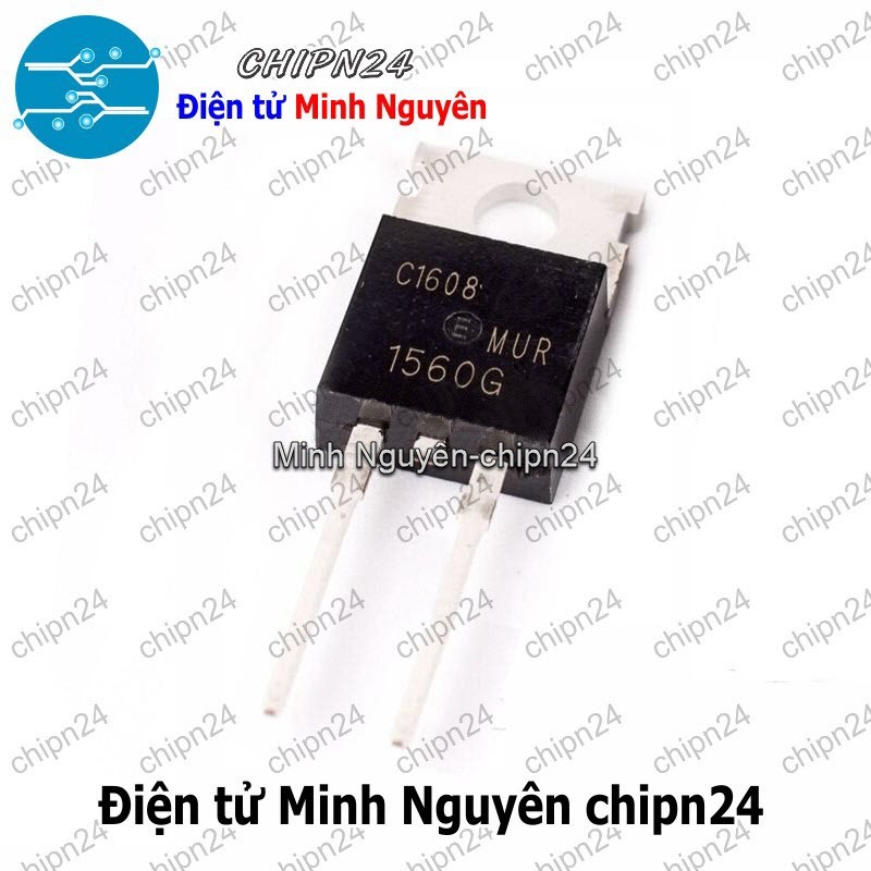 [2 con] (DIP) Diode MUR1560 TO-220 15A 600V (MUR1560G MUR 1560) [Diode Schottky]