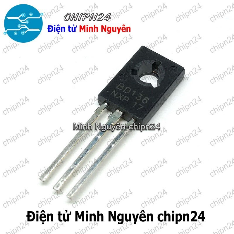 [5 con] (KT1) Transistor BD136 TO-126 PNP 1.5A 45V (D136 136)