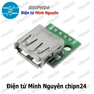 [2 cái] (K95) Đế chuyển Adapter USB A Cái to DIP (PCB chuyển, Mạch chuyển)