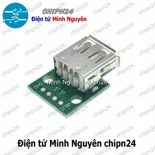 [2 cái] (K95) Đế chuyển Adapter USB A Cái to DIP (PCB chuyển, Mạch chuyển)