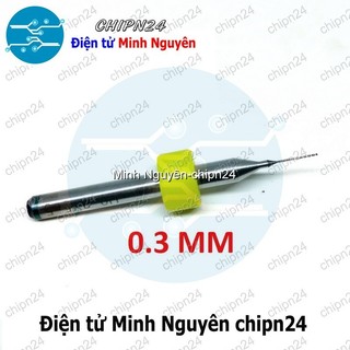 [2 cây] Mũi khoan mạch in CNC 0.3mm (Mạch điện tử, PCB)