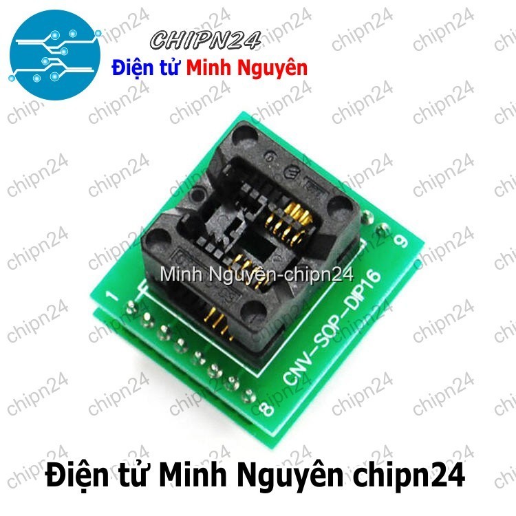 [1 cái] Đế nạp IC dán SOP-8 Hàng Tốt (Đế Chuyển IC Chân Dán qua Chân Cắm)