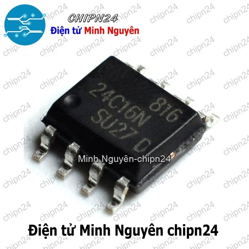 [2 con] (SOP) IC Dán 24C16 SOP-8 (SMD) (AT24C16 IC Nhớ EEPROM)