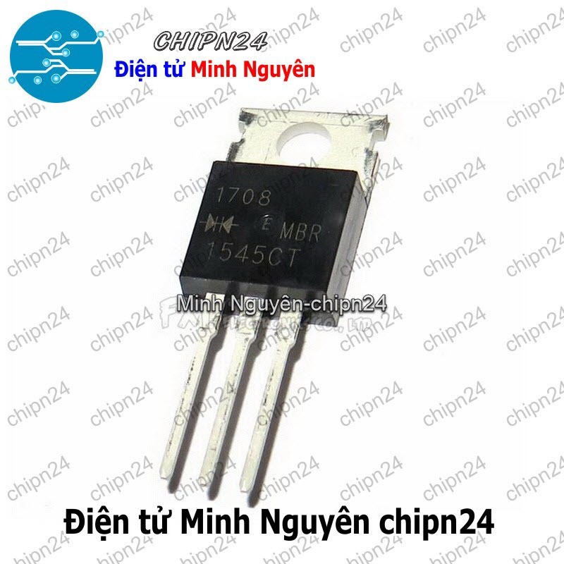 [1 con] (DIP) Diode MBR1545CT TO-220 15A 45V (MBR1545 1545) [Diode Schottky]