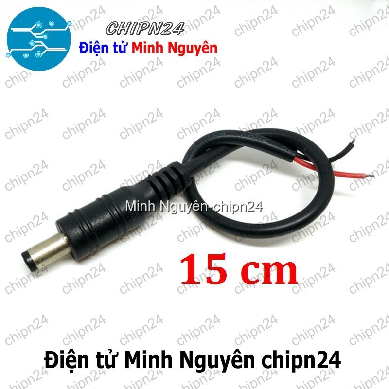 [2 sợi] (I21) Dây nguồn DC chuôi Đực 15cm
