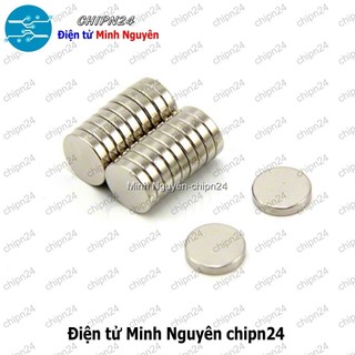 [2 viên] (K173) Nam châm Tròn phi 10mm dày 2mm