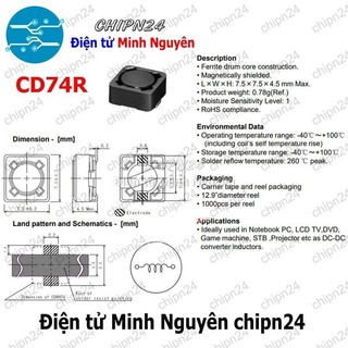 [3 CÁI] (KG2) Cuộn Cảm Dán CD74R 150uH [151] (SMD Dán)