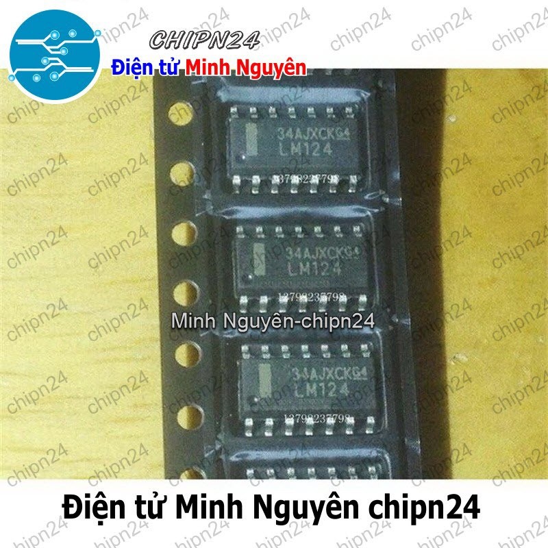 [2 con] (SOP) IC Dán LM124 SOP-14 (SMD) (LM124DR 124)