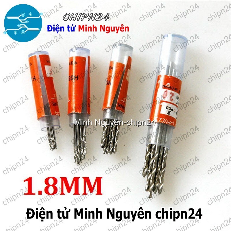 [5 cây] (K40) Mũi khoan 1.8mm (Mạch điện tử, PCB)