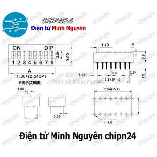 [4 cái] (K81) Công tắc bit 3p Đỏ (Switch 3)