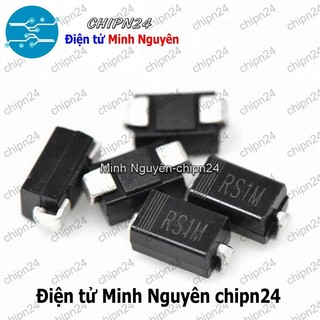 [10 con] (G7) Diode Dán RS1M SMA DO-214AC 1A 1000V (4.3x2.6mm) (SMD) (FR107)