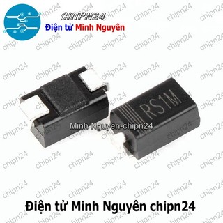[10 con] (G7) Diode Dán RS1M SMA DO-214AC 1A 1000V (4.3x2.6mm) (SMD) (FR107)