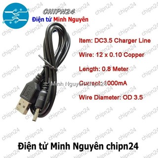 [1 sợi] (P80) Dây chuyển USB ra Jack DC 3.5MM Dài 80CM