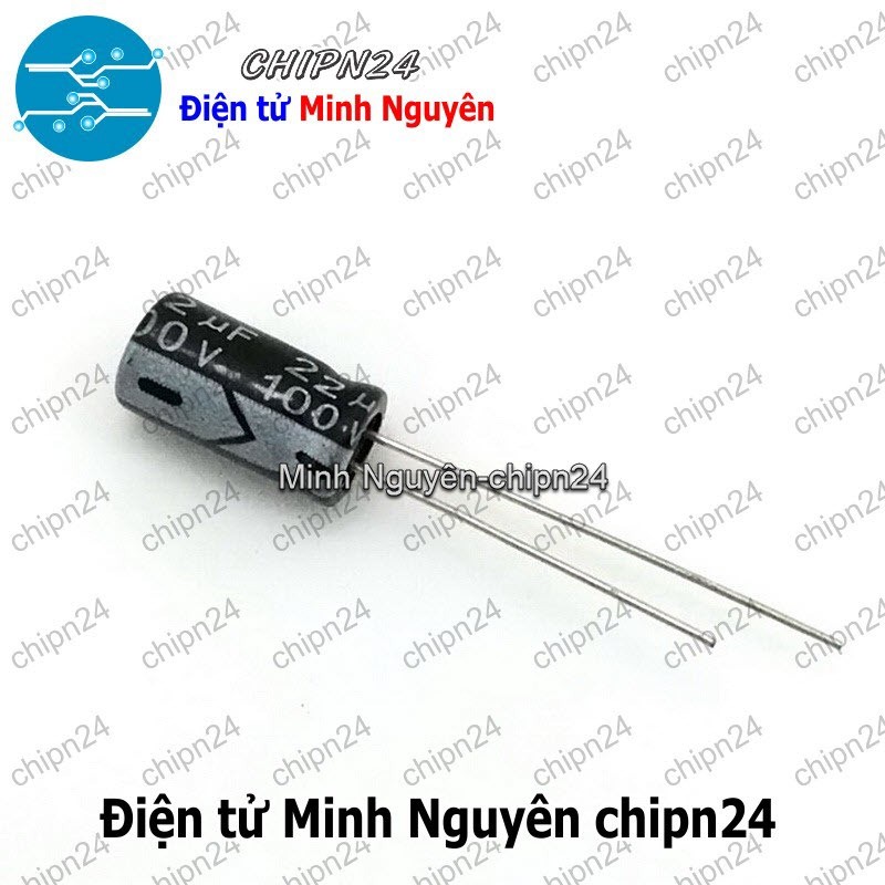 [10 con] (F250) Tụ hóa 22uF 100V (6x11mm)