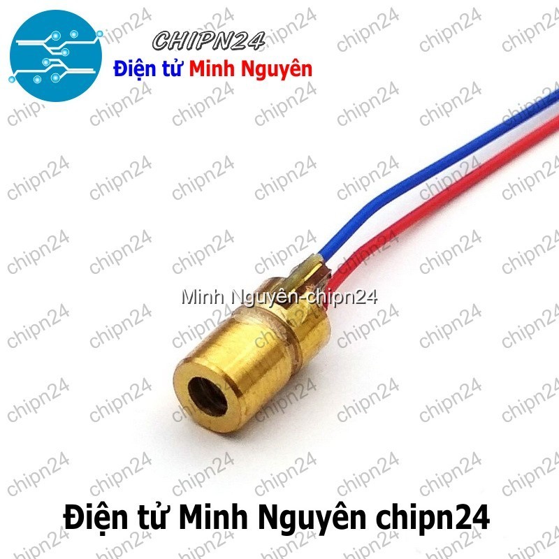 [1 cái] ( ) Đầu phát Laser Mini 3V 6mm Sáng Đỏ (Laze)