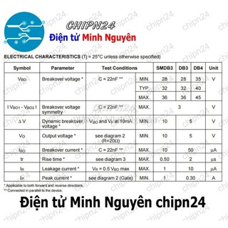 [20 con] Diac DB3 DO35