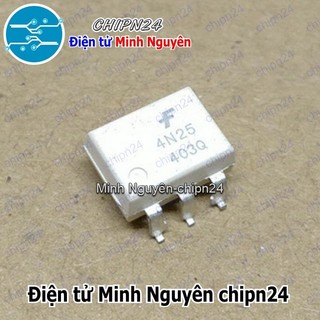 [2 con] (SOP) Opto Dán 4N25 SOP-6 Trắng Hàng Tốt (SMD) (IC Cách ly quang Opto)