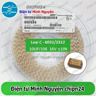 [2 con] (K318) Tụ Tantalum Dán SMD 6032 10uf 16V (106C) (Loại C) (6.0x3.2mm) (6.0x3.2MM)