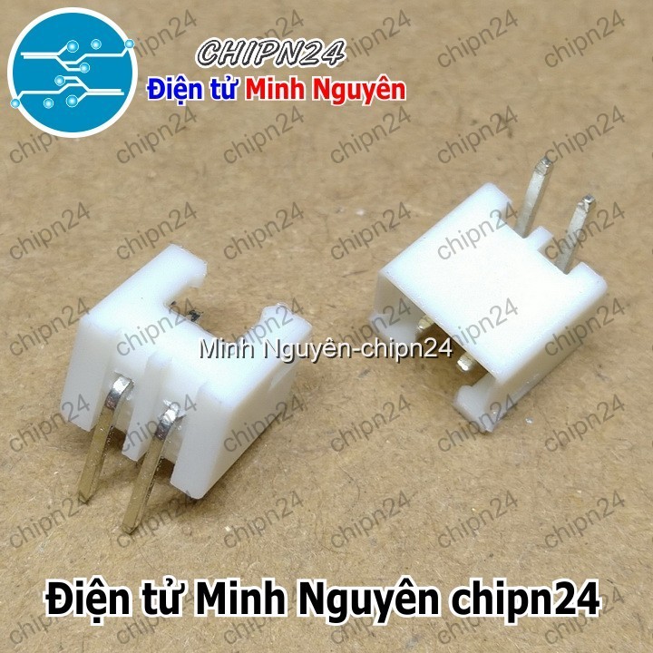 [10 cái] (F301) Header 2P XH2.54-2P Đực Cong
