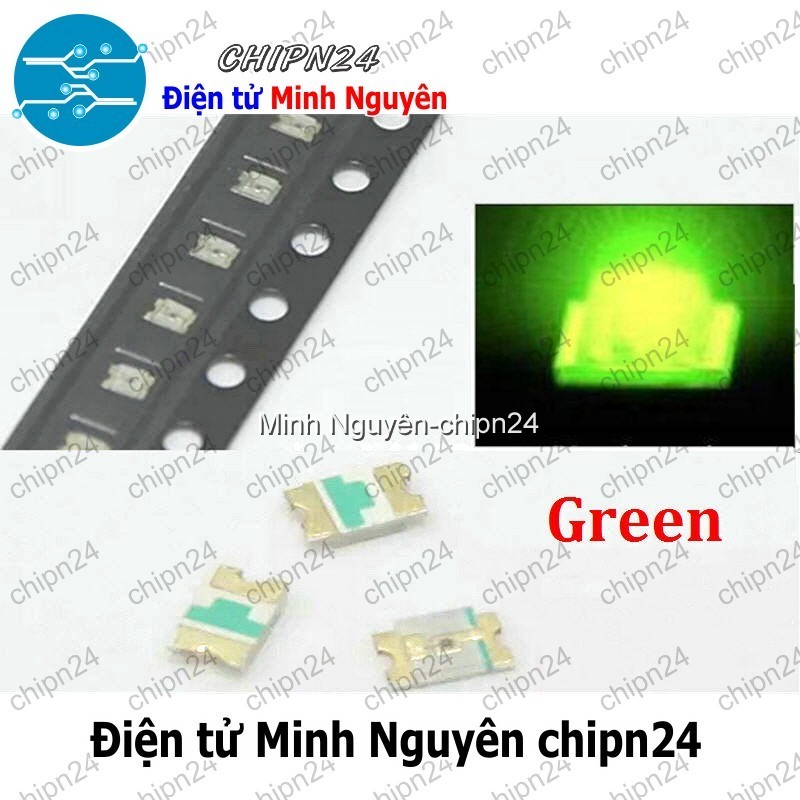 [25 con] (G5) Led Dán SMD 0805 Xanh Lá (2.0x1.2mm)