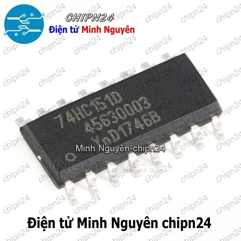 [2 con] (SOP) IC Dán 74151 74HC151 SOP-16 Hàng Tốt (SMD) (74HC151D) (IC 8 đầu vào MUX)