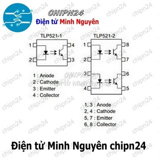 [3 con] (DIP) Opto TLP521 2GB DIP-8 Trắng (TLP521-2GB P521-2 521) (IC cách ly quang Opto)