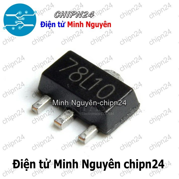 [4 con] (SOP) IC Dán 78L10 SOT-89 (SMD) (7810 10V
