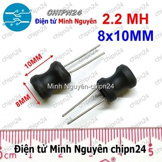 [4 cái] (K231) Cuộn cảm cắm 8x10mm 2.2MH (DIP 0810 2.2MH)