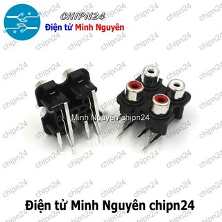 [2 cái] (F116.2) Jack cắm Audio RCA AV5 4 chấu (Jack Âm thanh AV Bông sen Hàn Board)