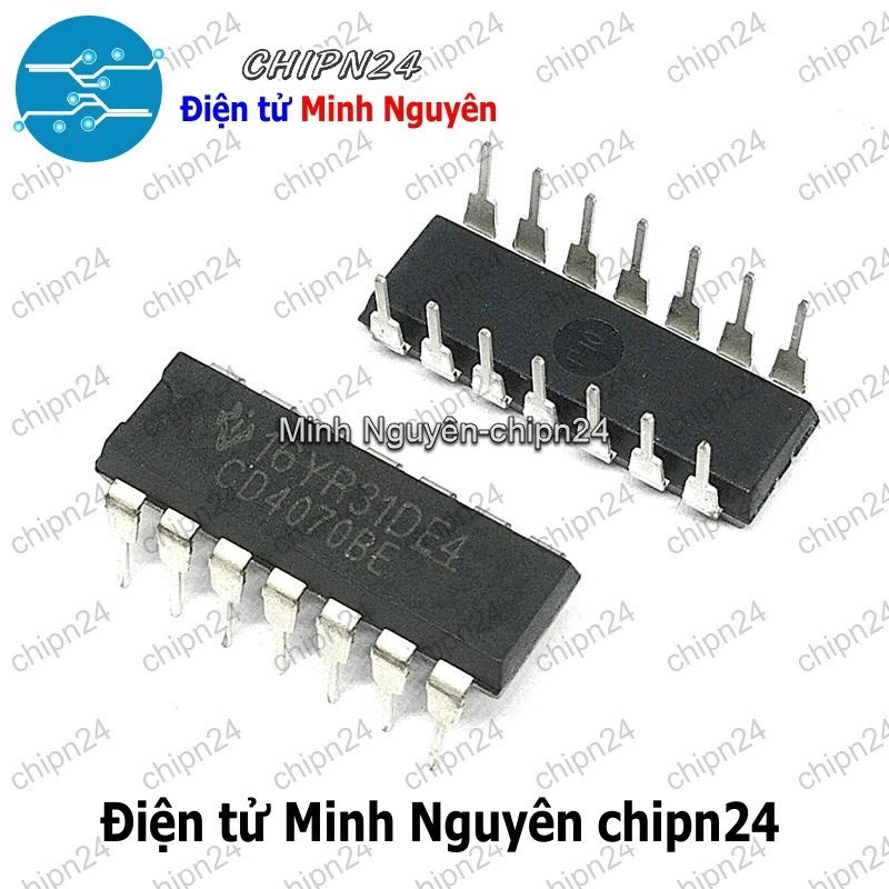 [2 con] (DIP) IC CD4070 DIP-14 (CD4070BE) (IC Cổng EX-OR (4 Cổng EX-OR 2 ngõ vào))