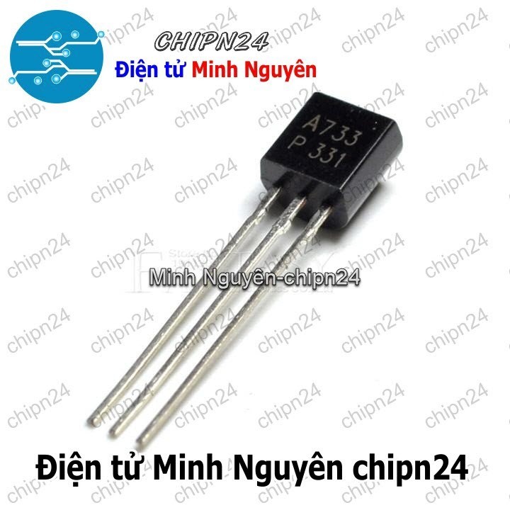 [25 con] (KT1) Transistor A733 TO-92 PNP 0.1A 60V (A733G 2SA733 733)