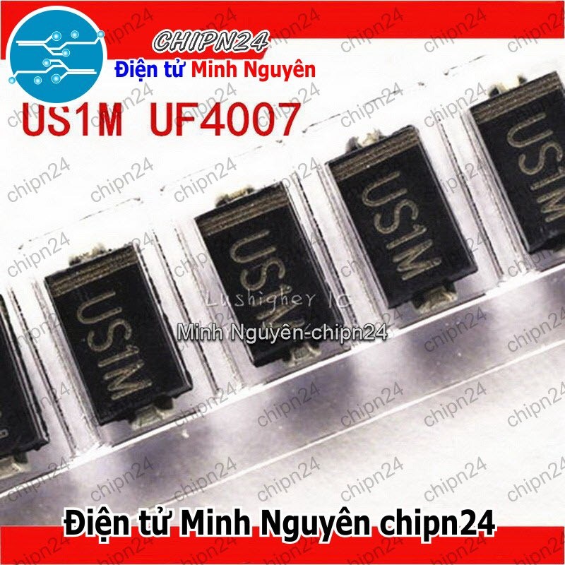 [10 con] (G7) Diode Dán US1M 1A 1000V (SMD) (HER108 UF4007)