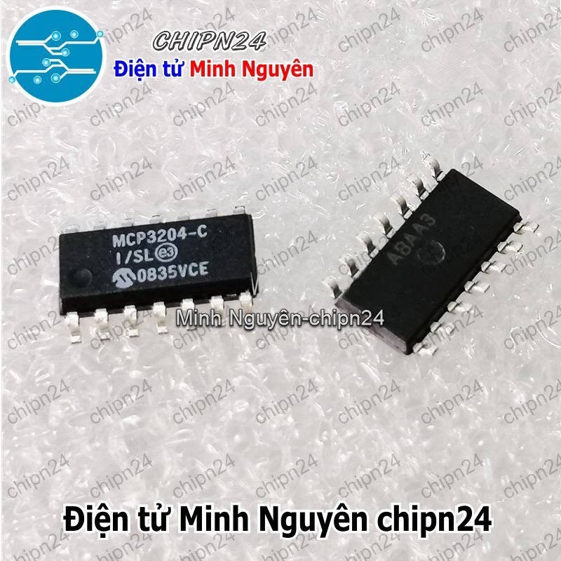 [1 CON] (SOP) IC Dán MCP3204 SOP-14 (SMD) (MCP3204-CI/SL 3204)