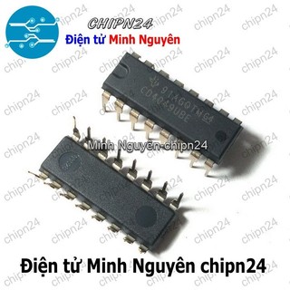 [2 con] (DT) IC CD4049UBE DIP-16 Hàng Tốt (CD4049 4049) (IC 6 Cổng đệm đảo)