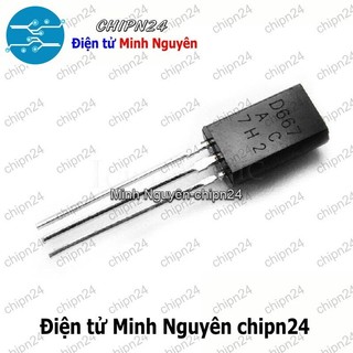 [10 con] (KT1) Transistor D667 TO-92L NPN 1A 80V (2SD667 667)
