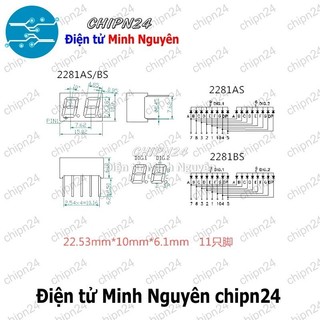 (C81-C86) Led 7 Đoạn 0.28 inch Sáng Đỏ (1/2/3/4 Số Âm/Dương chung, Led 7 thanh)- [Chọn Loại]
