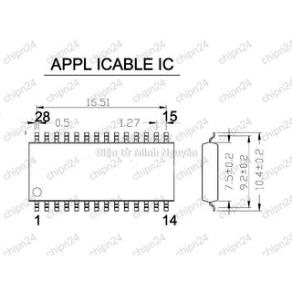 [1 cái] Đế nạp IC dán SOP-28 (1.27mm) (Đế Chuyển IC Chân Dán qua Chân Cắm, Socket Adapter Programmer IC)