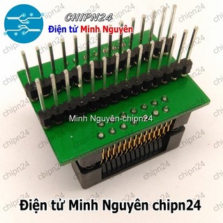 [1 cái] Đế nạp IC dán SOP-28 (1.27mm) (Đế Chuyển IC Chân Dán qua Chân Cắm, Socket Adapter Programmer IC)