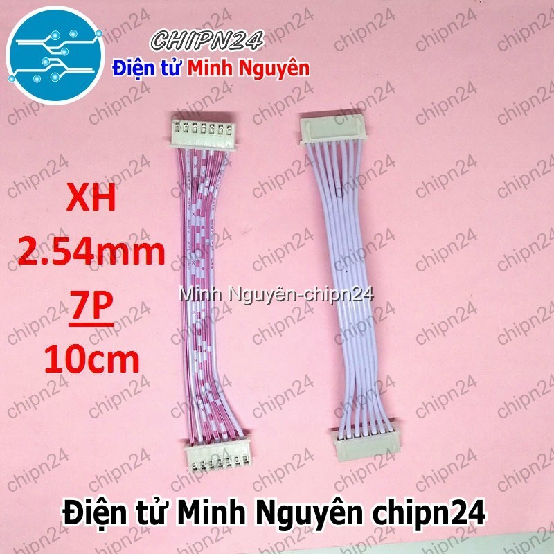 [1 sợi] (P6) Dây bẹ trắng 7P XH2.54mm 2 đầu cắm dài 10cm