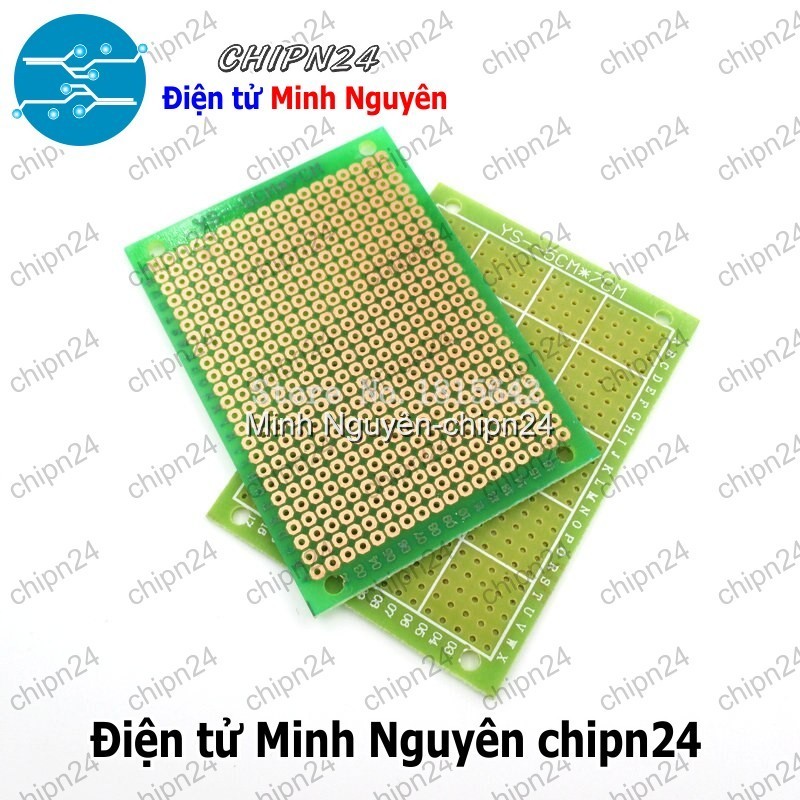 [1 tấm] Testboard 1 mặt Thủy tinh 5x7cm (Board đồng đục lỗ PCB, Testboard cắm hàn)