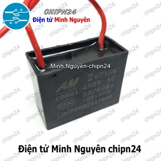 [1 con] Tụ quạt 2uF 450V CBB61 (Tụ đề Kapa, dùng trong quạt điện, động cơ điện nhỏ)