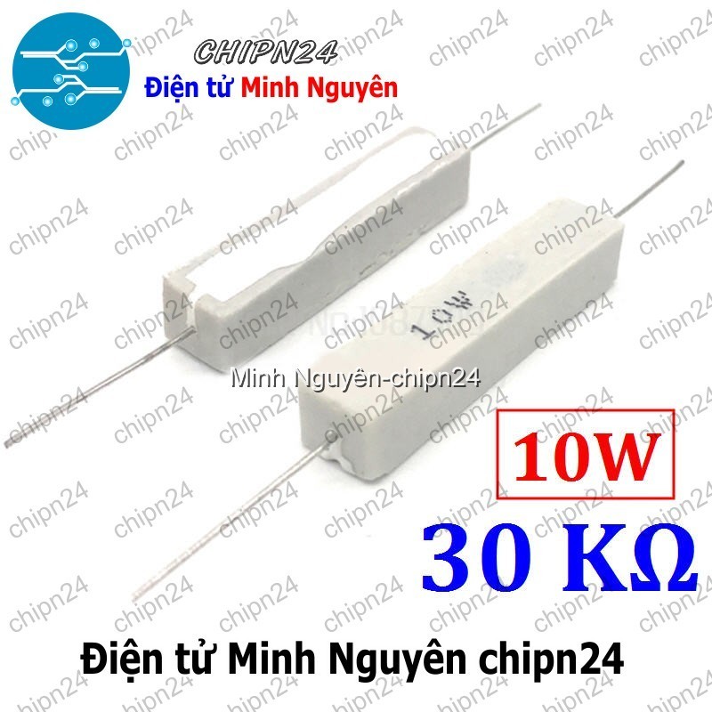 [2 con] (F336) Điện Trở Sứ 30K 10W