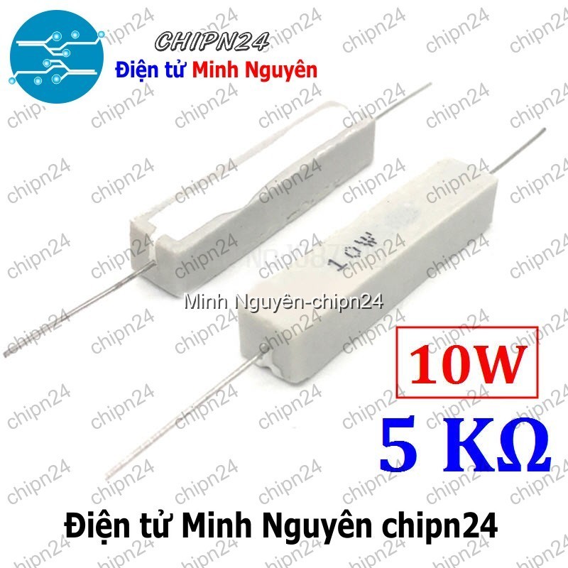[2 con] (F335) Điện Trở Sứ 5K 10W